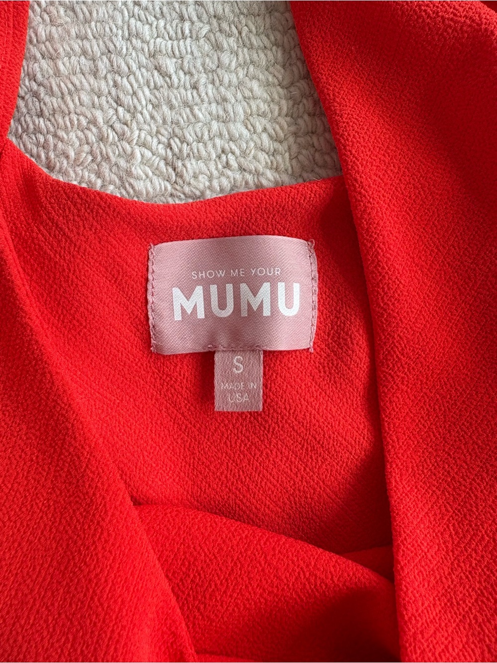 Show Me Your Mumu Revolve Jasmine Halter Mini Dress Bellini Orange - Size Small - Picture 6 of 11